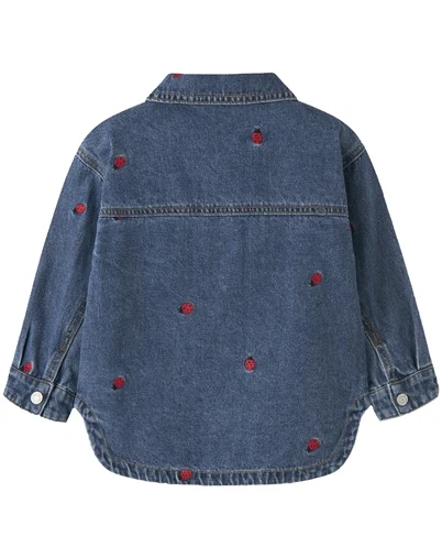 Name It - NMFNina EMB Denim Jakke - Medium Blue